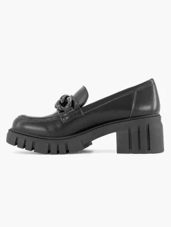 Best Zwarte Chunky Loafer Sietketting Dames Instappers