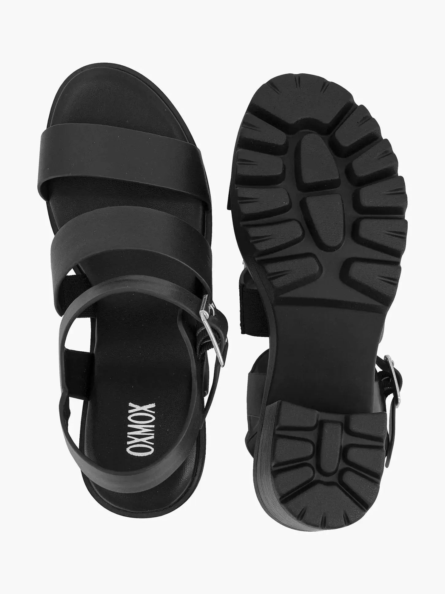 Clearance Zwarte Chunky Sandalette Dames Sandalen