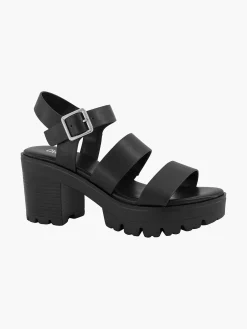 Clearance Zwarte Chunky Sandalette Dames Sandalen