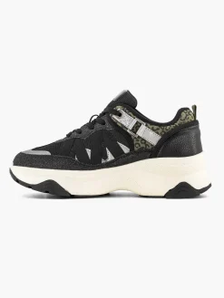 Clearance Zwarte Chunky Sneaker Panterprint Dames Sneakers