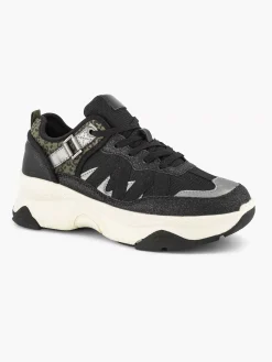 Clearance Zwarte Chunky Sneaker Panterprint Dames Sneakers