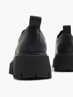 New Zwarte Chunky Veterschoen Dames Instappers