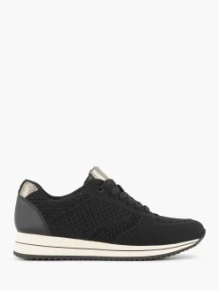 Hot Zwarte Comfort Sneaker Knitted Dames Sneakers
