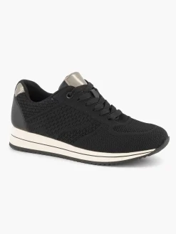 Hot Zwarte Comfort Sneaker Knitted Dames Sneakers