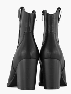 Hot Zwarte Cowboy Laars Hak Dames Enkellaarzen & Boots