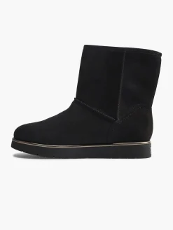 Outlet Zwarte Enkelboot Gevoerd Dames Enkellaarzen & Boots