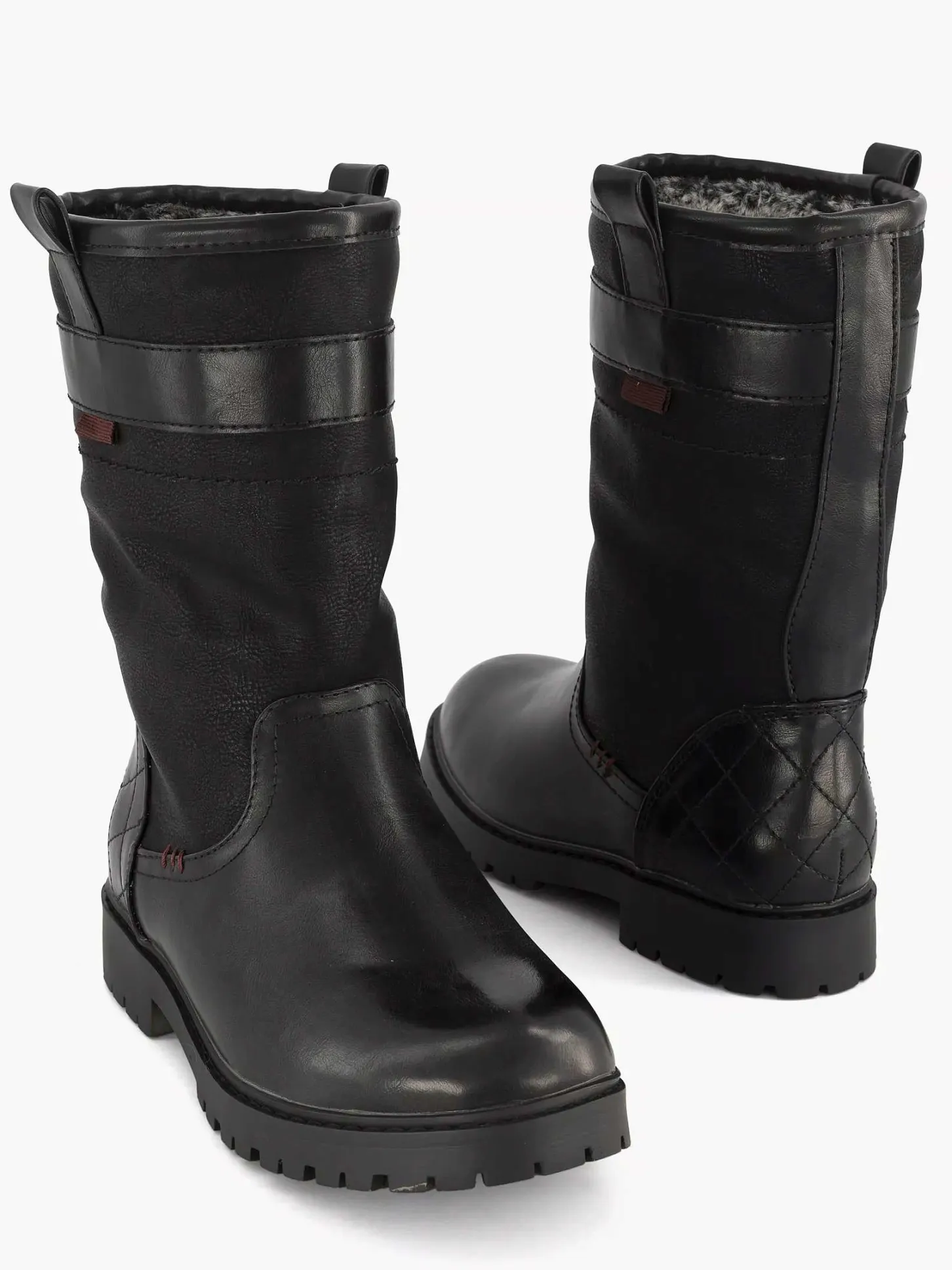 Discount Zwarte Enkellaars Gevoerd Dames Enkellaarzen & Boots