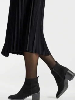 Zwarte Enkellaars Hak Dames Enkellaarzen & Boots