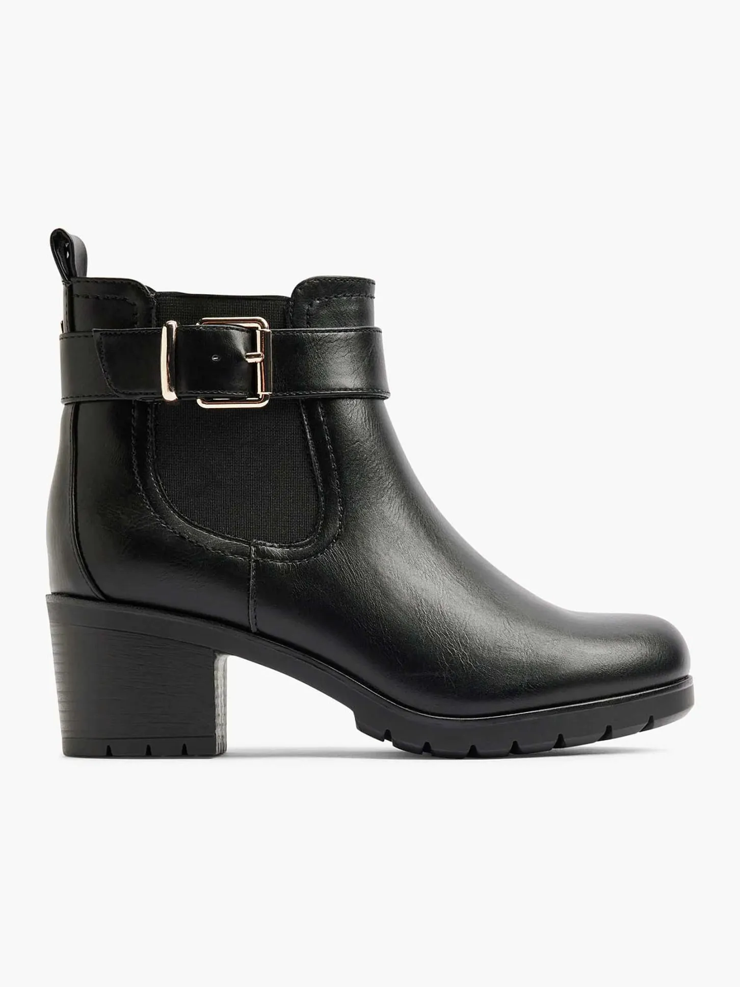 New Zwarte Enkellaars Siergesp Dames Enkellaarzen & Boots