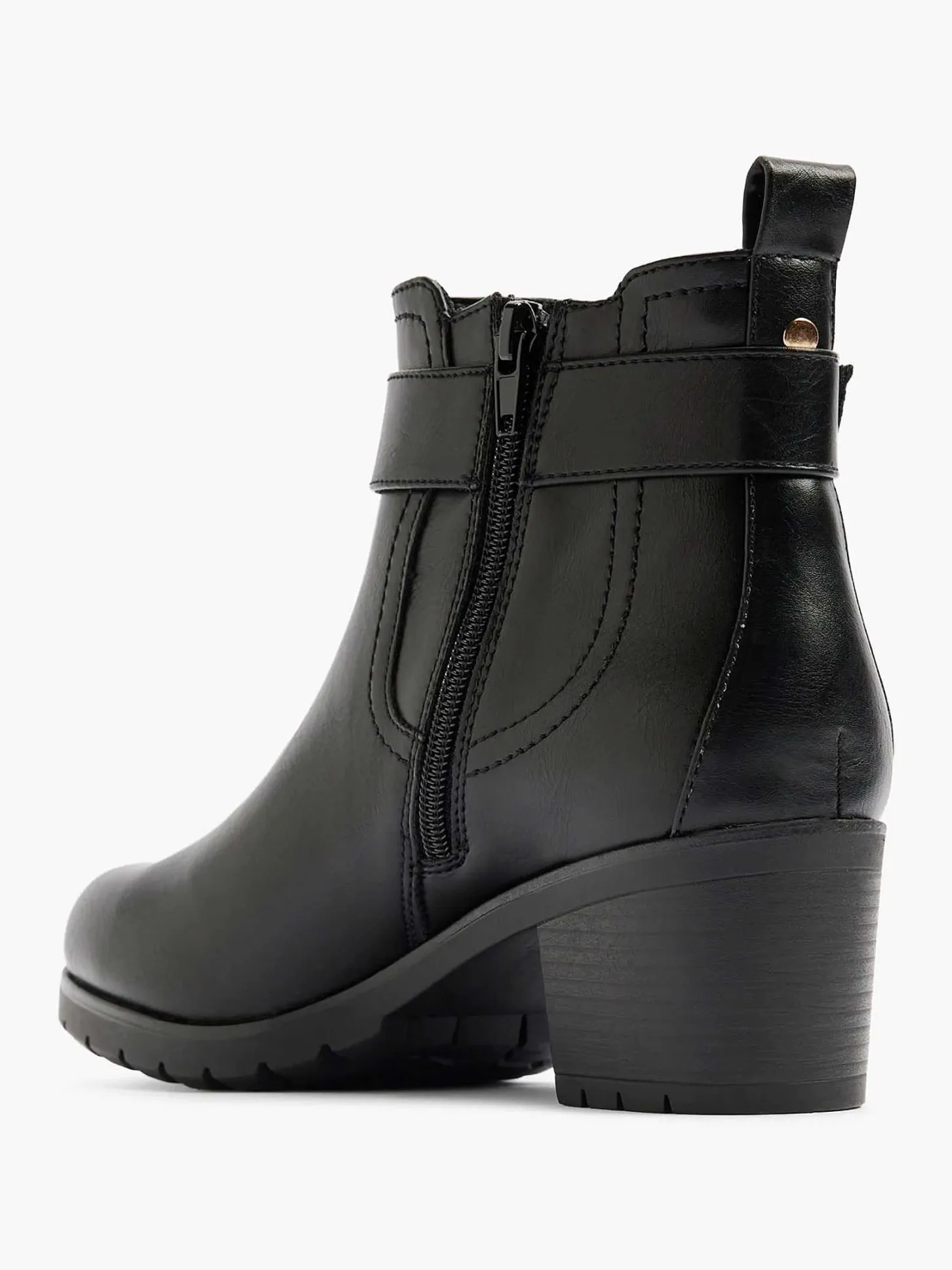 New Zwarte Enkellaars Siergesp Dames Enkellaarzen & Boots