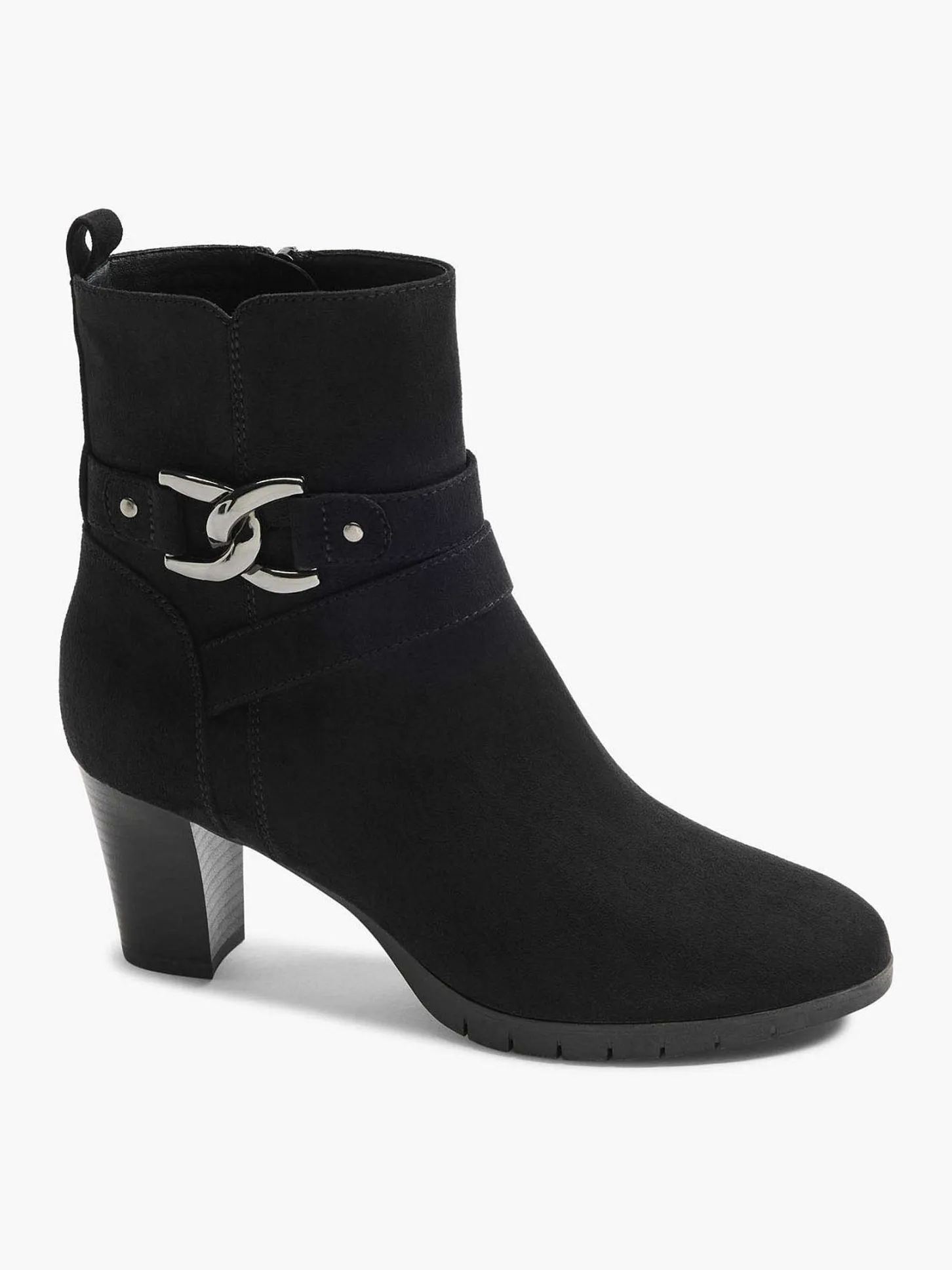 Discount Zwarte Enkellaars Sierketting Dames Enkellaarzen & Boots