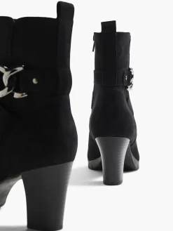 Discount Zwarte Enkellaars Sierketting Dames Enkellaarzen & Boots