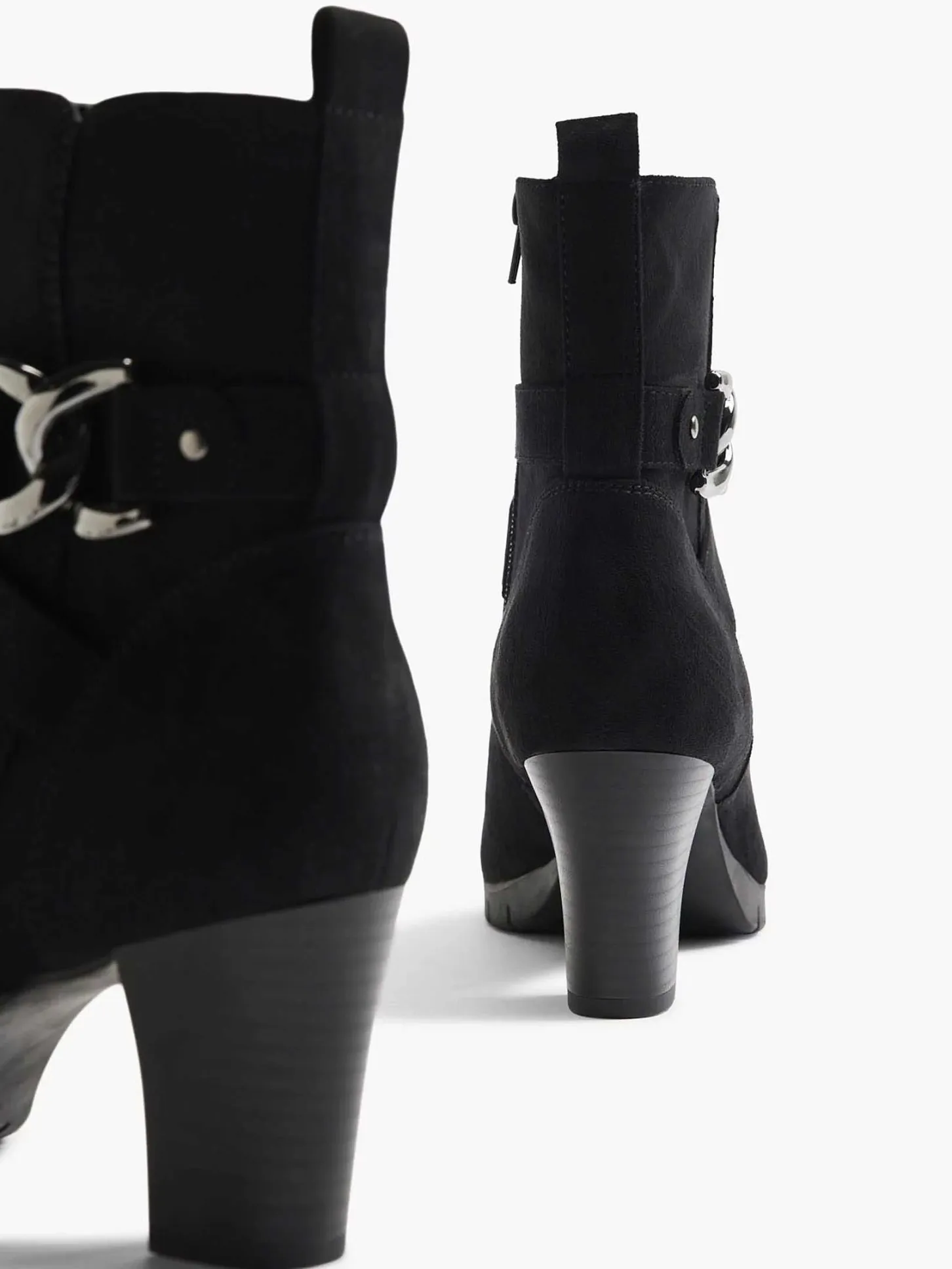 Discount Zwarte Enkellaars Sierketting Dames Enkellaarzen & Boots