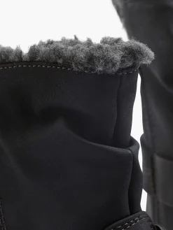 Hot Zwarte Enkellaars Warm Gevoerd Dames Comfort Schoenen