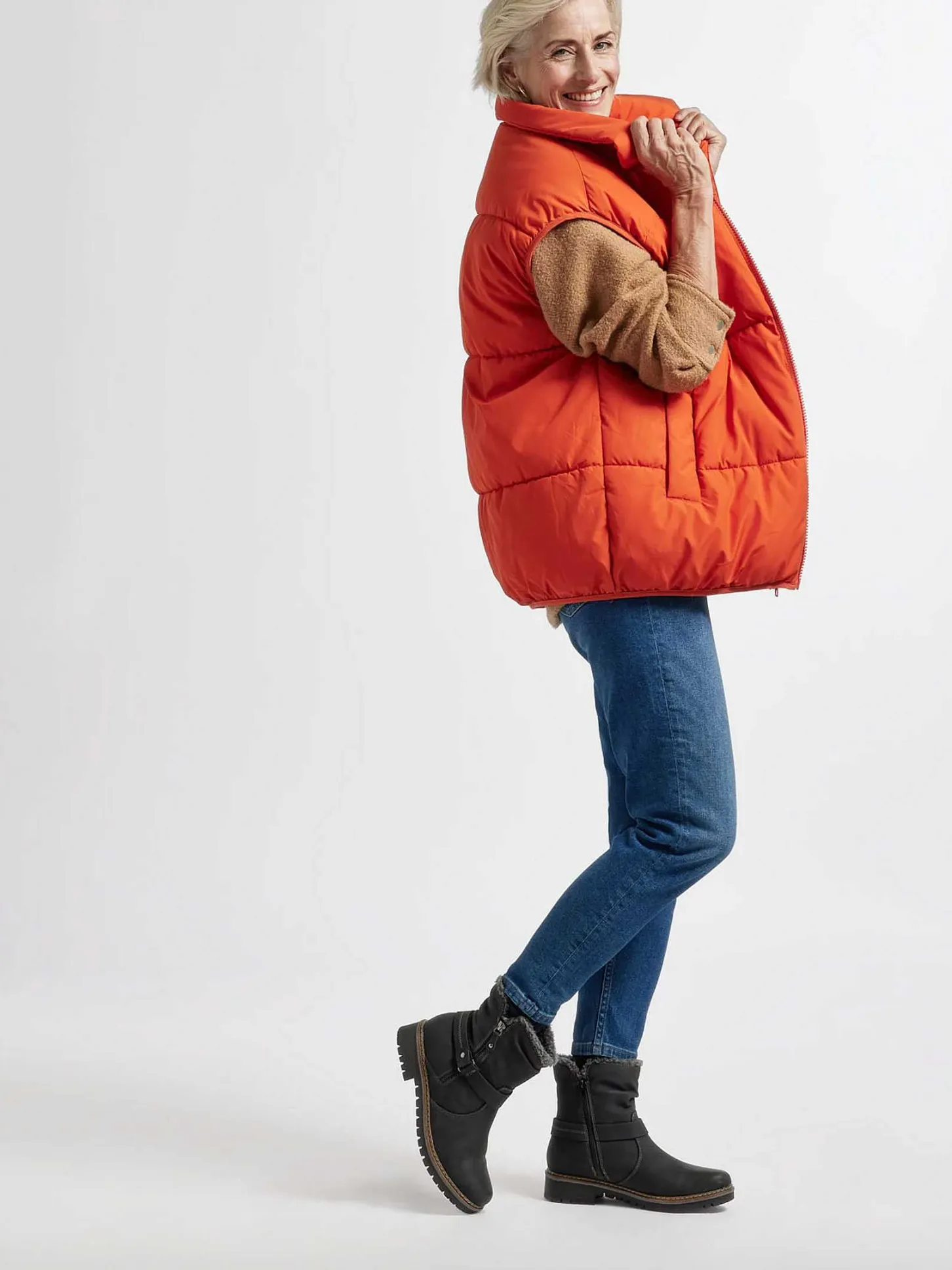 Hot Zwarte Enkellaars Warm Gevoerd Dames Comfort Schoenen
