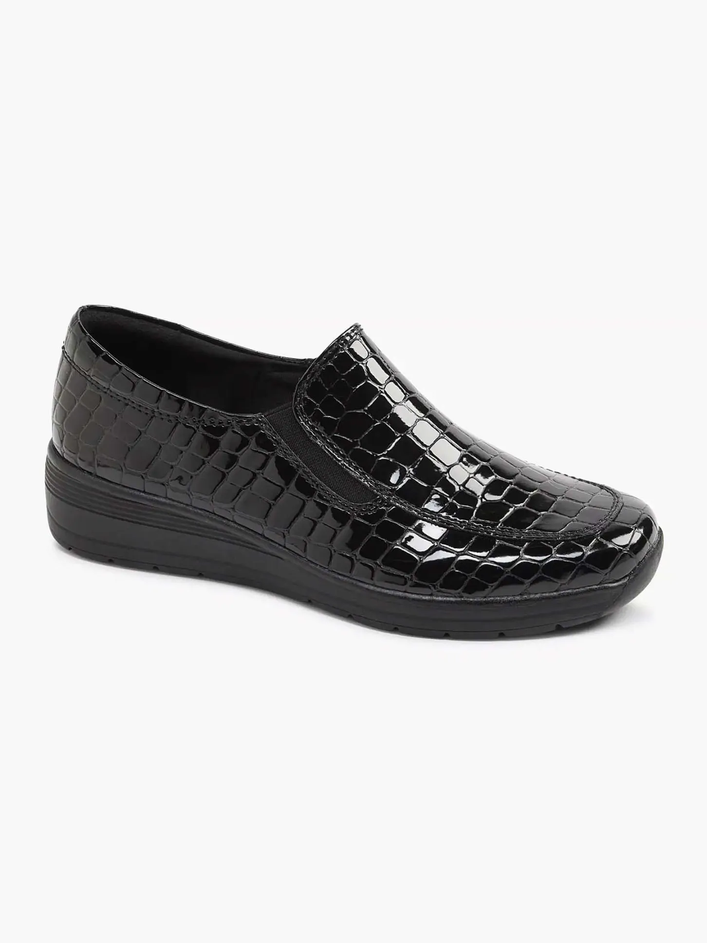 Best Zwarte Instapper Lak Dames Comfort Schoenen