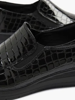 Best Zwarte Instapper Lak Dames Comfort Schoenen