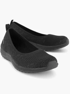Zwarte Instapper Memory Foam Dames Instappers