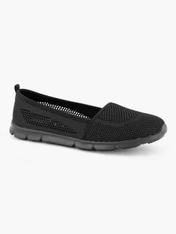 Outlet Zwarte Instapper Memory Foam Dames Comfort Schoenen