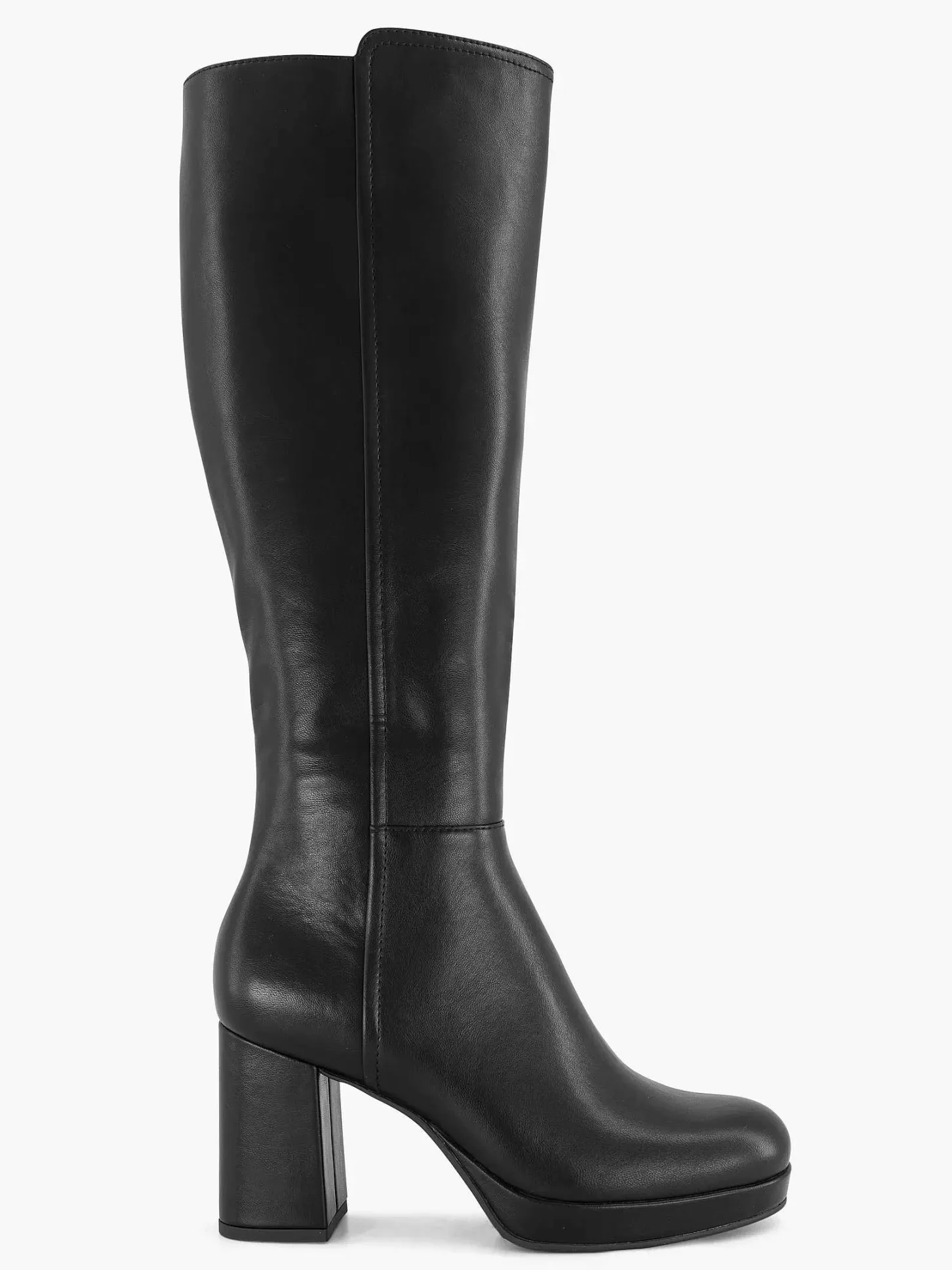 New Zwarte Lange Laars Hak Dames Laarzen