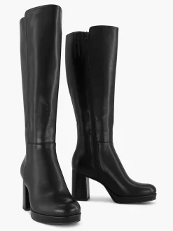 New Zwarte Lange Laars Hak Dames Laarzen