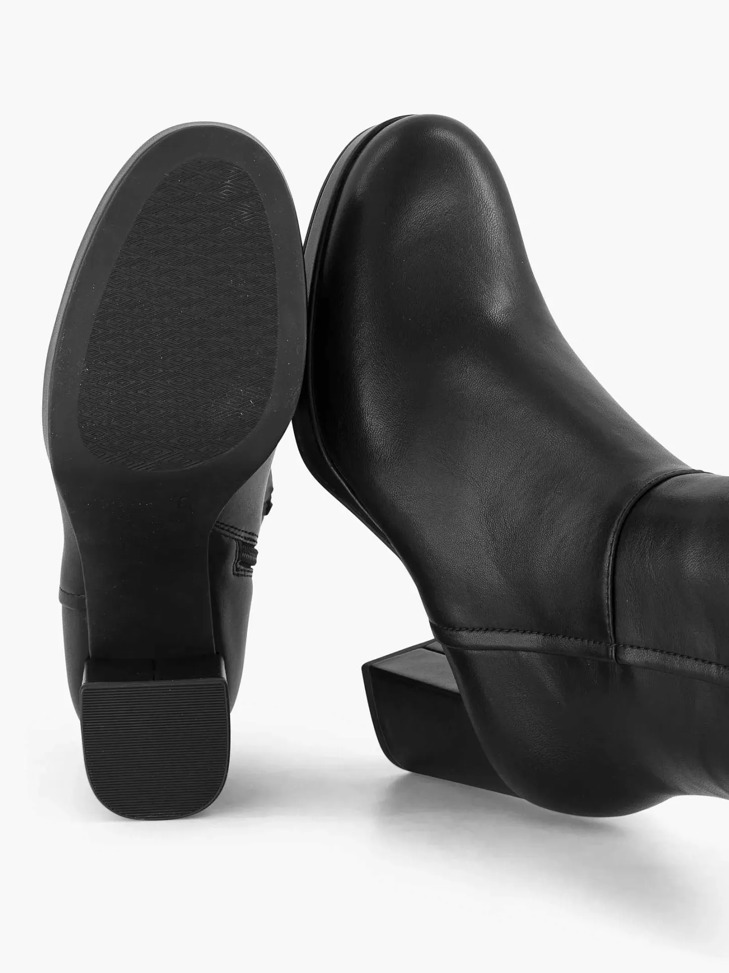 New Zwarte Lange Laars Hak Dames Laarzen