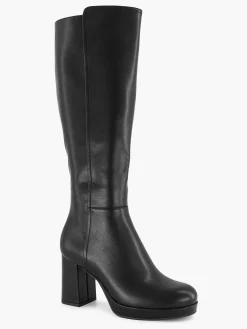 New Zwarte Lange Laars Hak Dames Laarzen