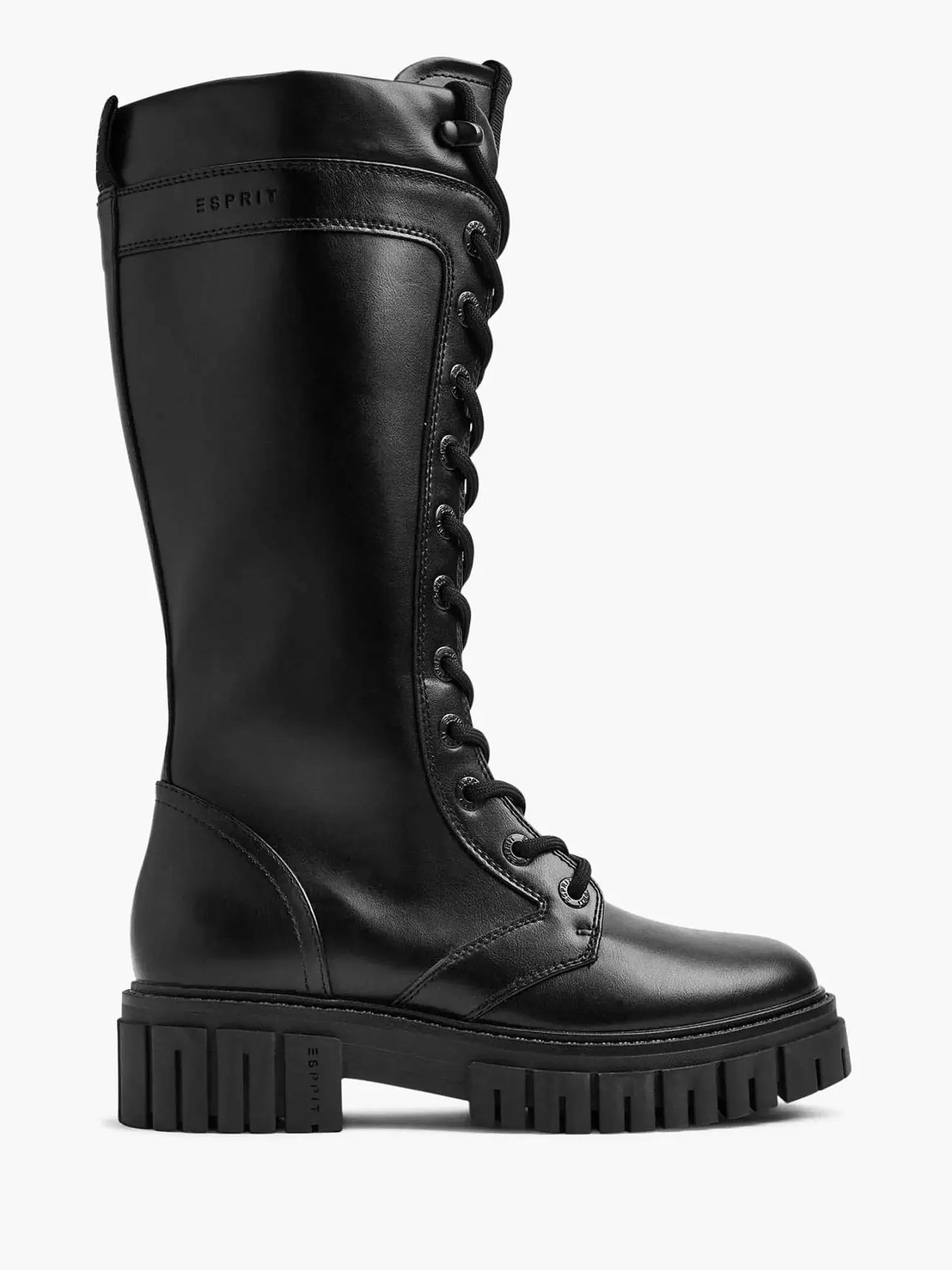 Best Zwarte Lange Veterboot Dames Laarzen