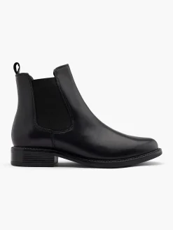 Clearance Zwarte Leren Chelsea Boot Dames Enkellaarzen & Boots