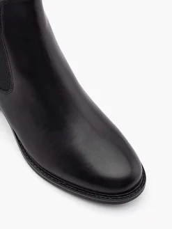 Clearance Zwarte Leren Chelsea Boot Dames Enkellaarzen & Boots