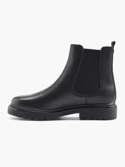 New Zwarte Leren Chelsea Boot Dames Enkellaarzen & Boots