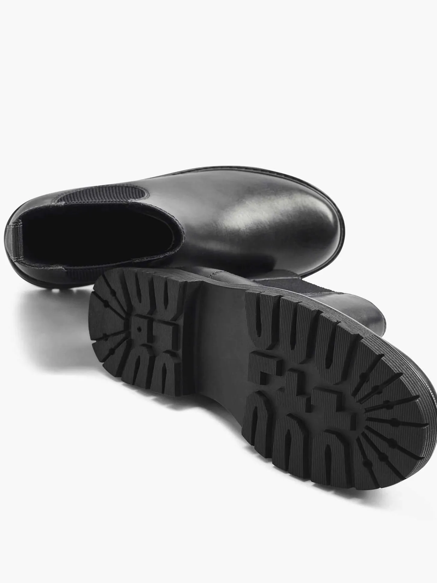 New Zwarte Leren Chelsea Boot Dames Enkellaarzen & Boots