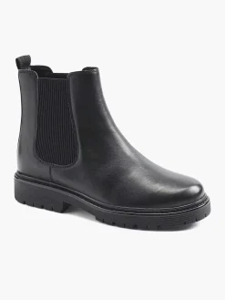 New Zwarte Leren Chelsea Boot Dames Enkellaarzen & Boots