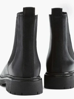 New Zwarte Leren Chelsea Boot Dames Enkellaarzen & Boots