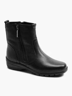 Best Zwarte Leren Comfort Enkelboot Dames Comfort Schoenen