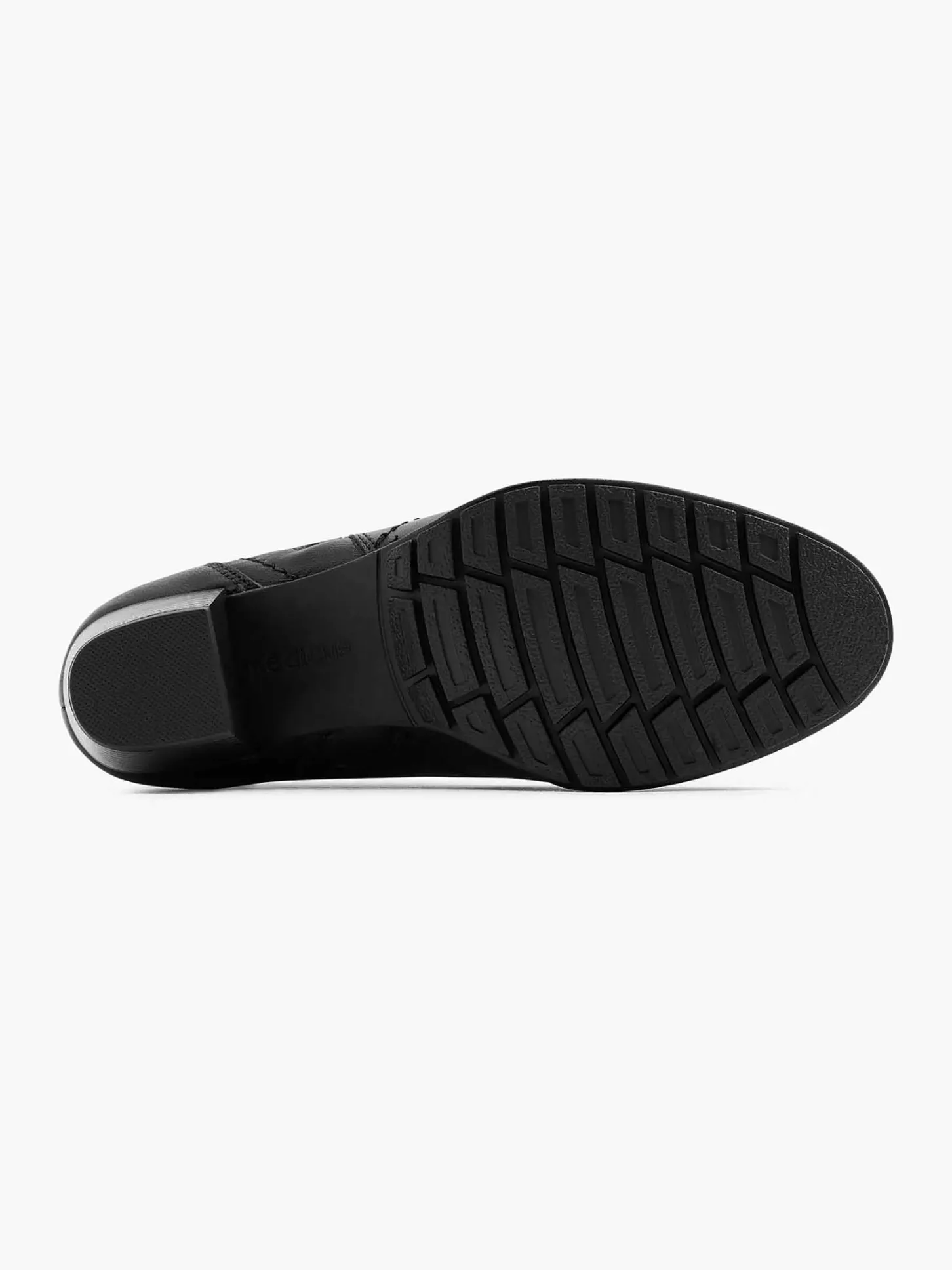 Sale Zwarte Leren Comfort Enkellaars Hak Dames Comfort Schoenen