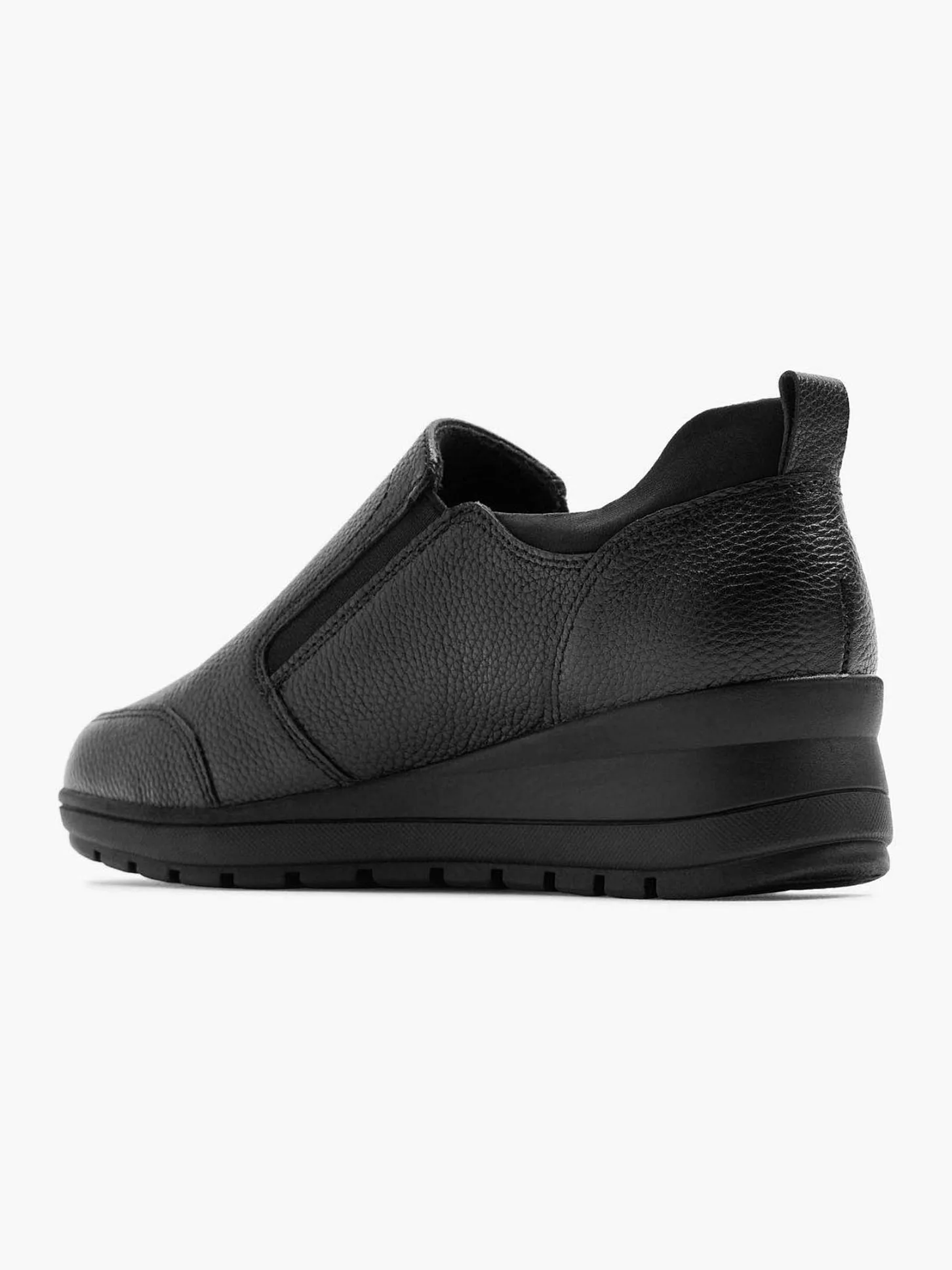 Zwarte Leren Comfort Instapper Dames Comfort Schoenen