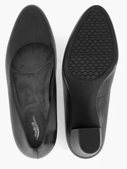 Outlet Zwarte Leren Comfort Pump Dames Comfort Schoenen