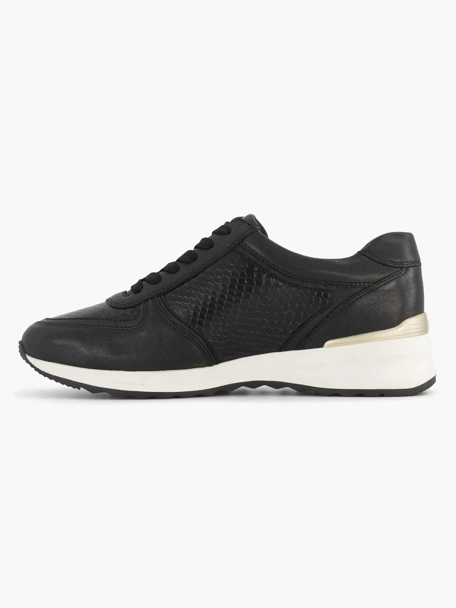 Best Zwarte Leren Comfort Sneaker Dames Comfort Schoenen