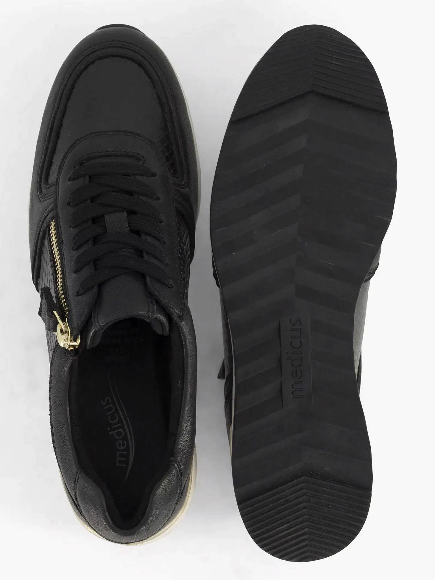 Best Zwarte Leren Comfort Sneaker Dames Comfort Schoenen