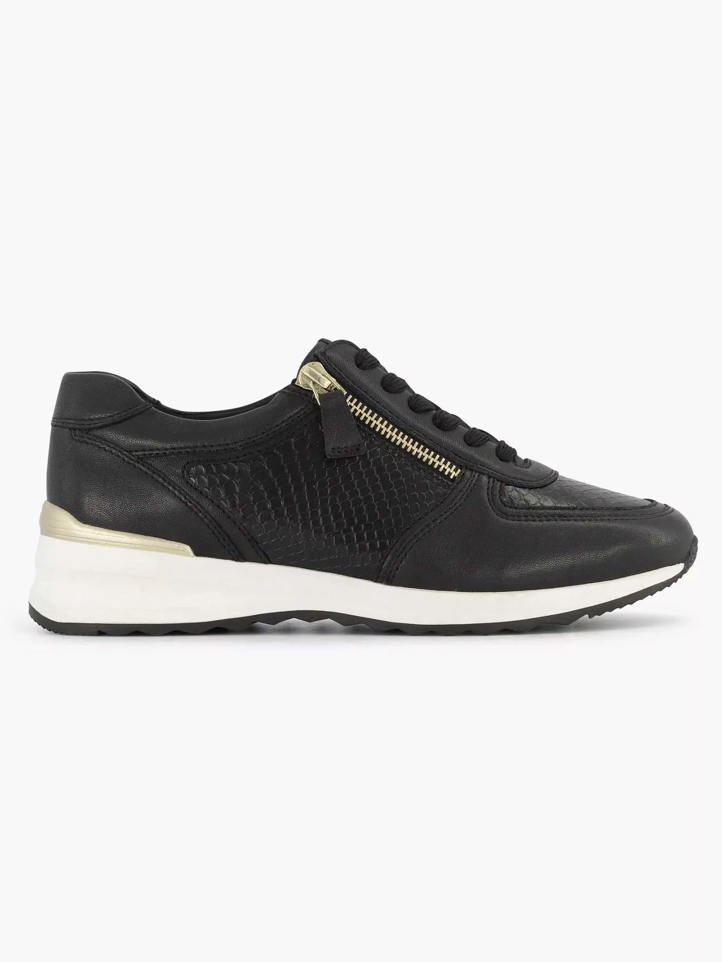Best Zwarte Leren Comfort Sneaker Dames Comfort Schoenen