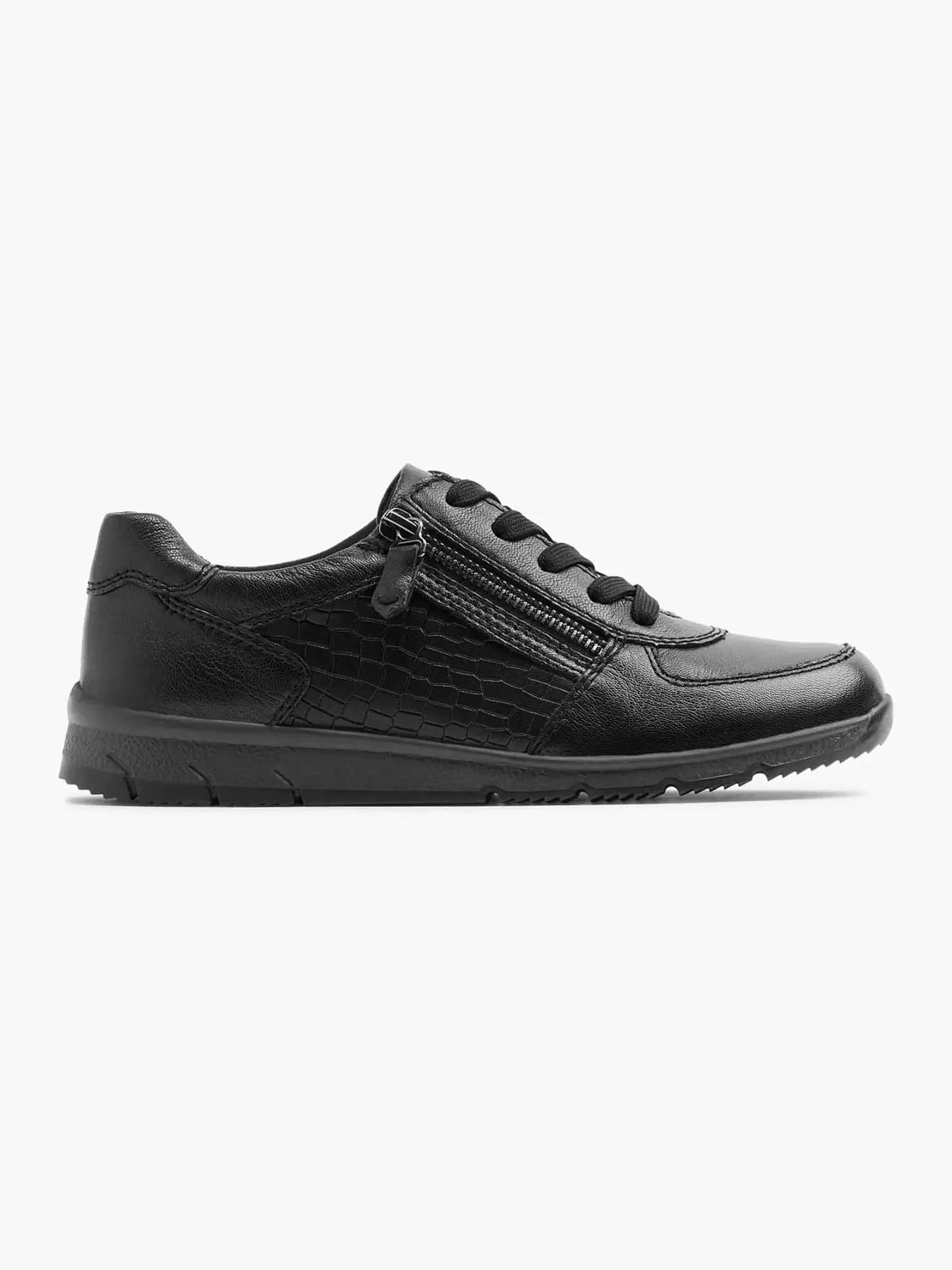 New Zwarte Leren Comfort Sneaker Dames Comfort Schoenen