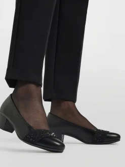 New Zwarte Leren Pump Dames Comfort Schoenen