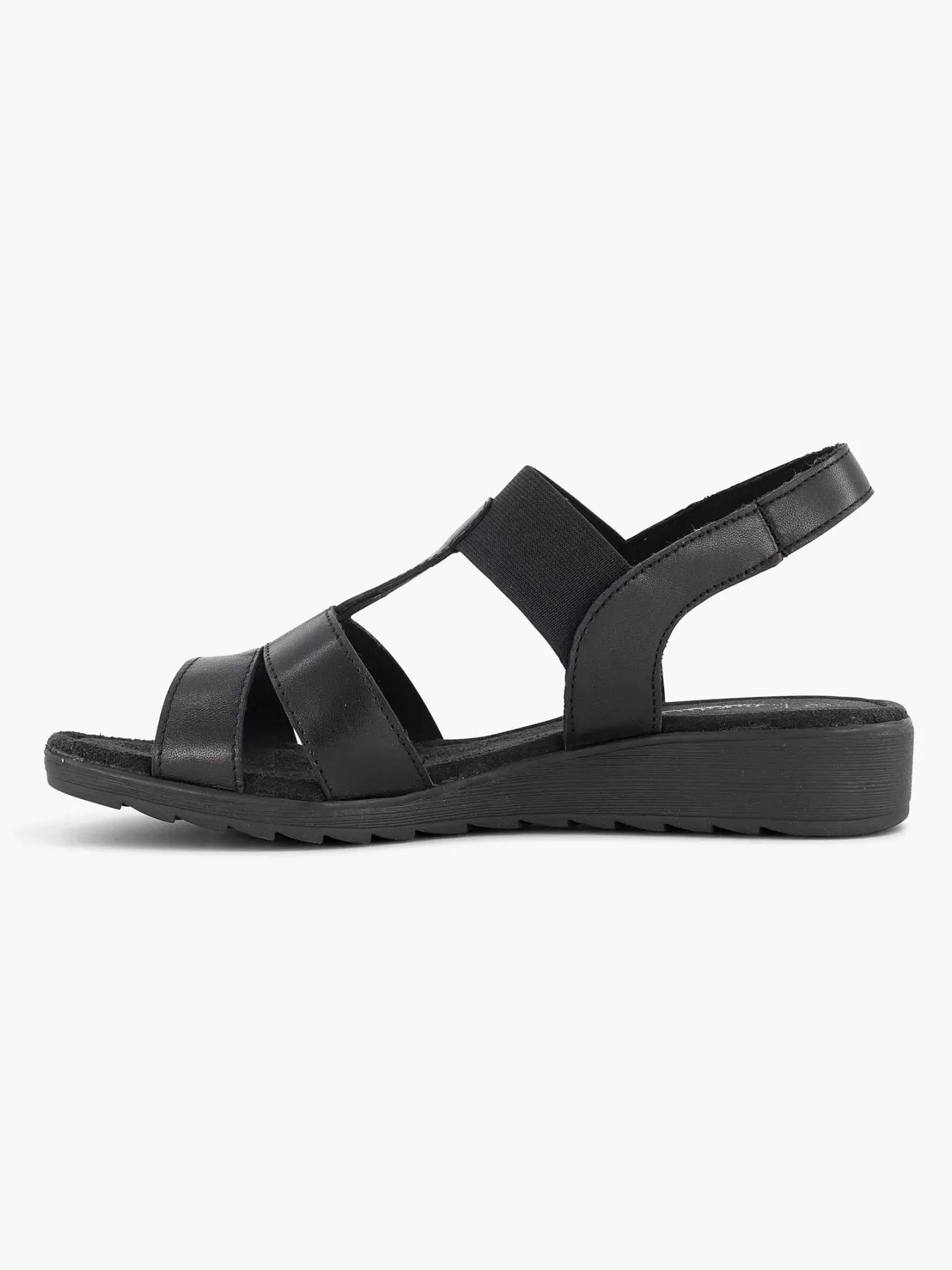 New Zwarte Leren Sandaal Dames Sandalen