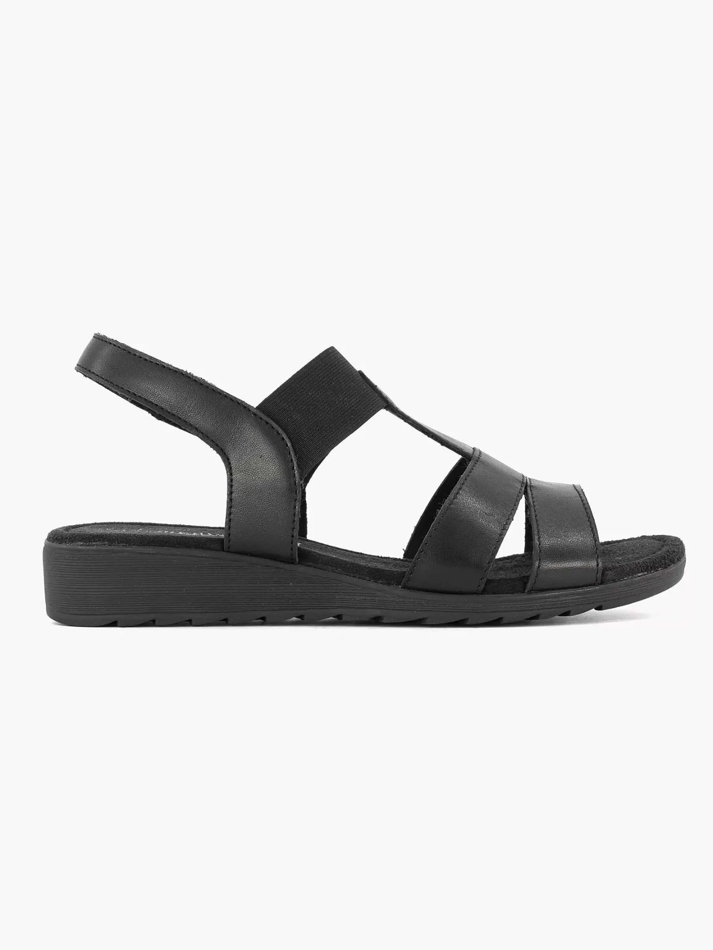 New Zwarte Leren Sandaal Dames Sandalen