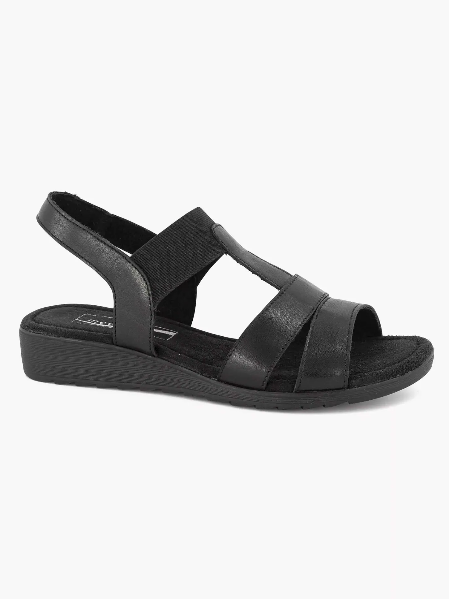 New Zwarte Leren Sandaal Dames Sandalen