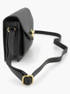 New Zwarte Leren Schoudertas Dames Online Exclusive Accessoires