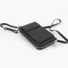 Online Zwarte Leren Telefoontas Dames Online Exclusive Accessoires