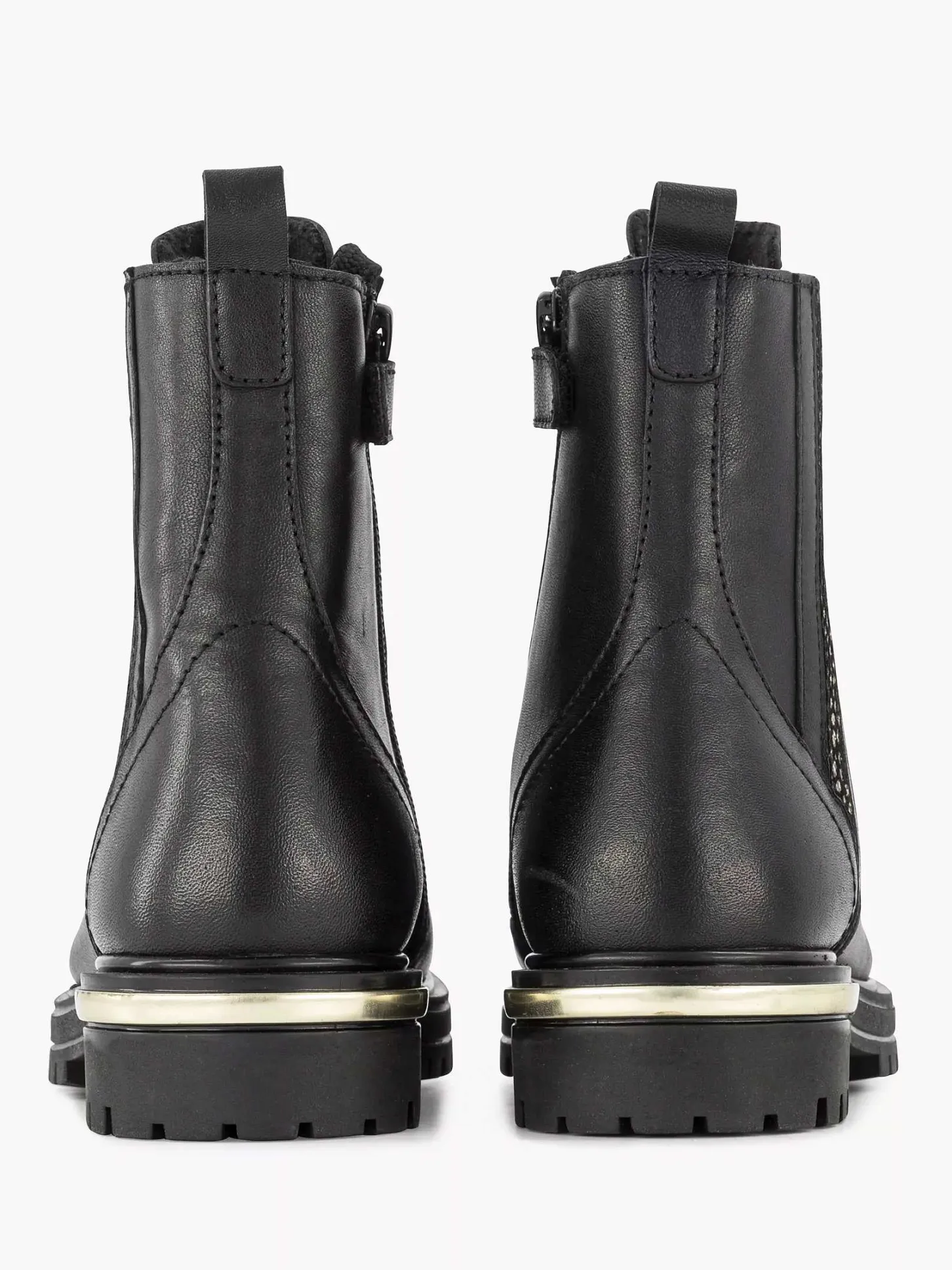 Online Zwarte Leren Veterboot Kinderen Jongensschoenen