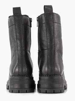 Online Zwarte Leren Veterboot Dames Enkellaarzen & Boots